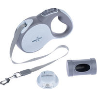 Produktbild von Nomad Tales Calma Rollleine Set für mittlere Hunde mit 5 m Leine aus Polyester, Taschenlampe und Kotbeutelspender
