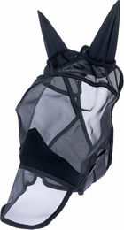 Produktbild von Nomad Tales Fliegenmaske Classic mit Ohren und Nüsternschutz für Ponys in Schwarz aus Polyester