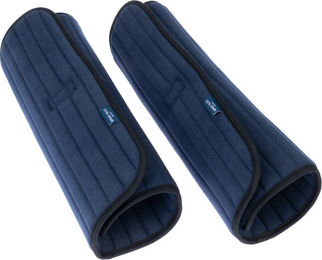 Produktbild von Nomad Tales Gamaschen aus Flanell mit Klett in Marineblau Größe S (2 Stück)