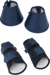 Produktbild von Nomad Tales Set aus Gamaschen und Hufglocken Blau Größe L aus Elastan und Polyester