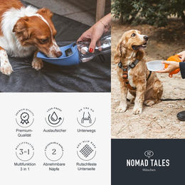 Nomad Tales Spirit 3-in-1 Reiseflasche aus Edelstahl mit 2 Reisenäpfen 800 ml und 2 x 200 ml – Bild 1 von 1