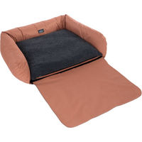 Produktbild von Nomad Tales Spirit Autoschondecke für Hunde in Orange aus Polyester wasserabweisend Größe L 107 x 82 x 25 cm