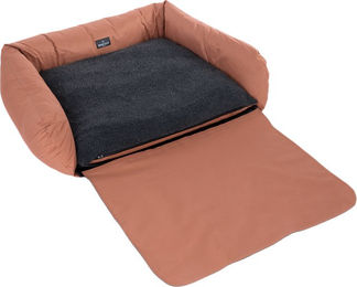Produktbild von Nomad Tales Spirit Autoschondecke Kofferraumabdeckung für Hunde Orange Polyester Wasserabweisend Größe L 90 x 70 x 23 cm