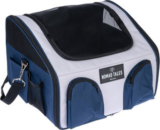 Produktbild von Nomad Tales Spirit Autositz für Hunde Mini Grau Blau aus Polyester L 42 x B 36 x H 33 cm