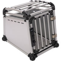 Produktbild von Nomad Tales Spirit Hundebox aus Aluminium in Silber Größe M B 60 x T 81 x H 66 cm