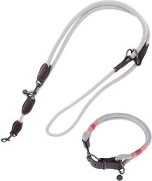 Produktbild von Nomad Tales Spirit Set Halsband und Leine aus Polyester in Grau Größe XL mit 200 cm Leine - 200 cm