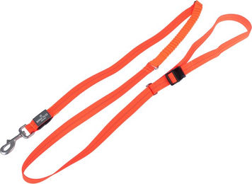 Produktbild von Nomad Tales Spirit USB LED Joggingleine aus Nylon in Orange mit wiederaufladbarem Akku 180-250 cm lang und 25 mm breit