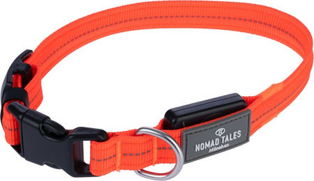 Produktbild von Nomad Tales Spirit USB LED Nylonhalsband für Hunde Orange Größe S Halsumfang 34-41 cm