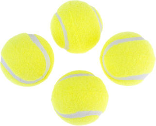 Produktbild von Nomad Tales Tennisball-Set für Hunde aus Gummi 4er Set Gelb und Grün