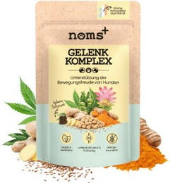 noms+ Gelenk-Komplex für Hunde mit MSM, Glucosamin, Hyaluronsäure, Omega-3 und Probiotika – 200 g allergenarme Soft-Snacks für Senioren und aktive Hunde – Bild 1 von 1