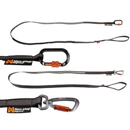 Non-stop dogwear Bungee Touring Hundeleine aus Nylon 3,8m Schwarz oder Braun - 3,8 m – Bild 1 von 2