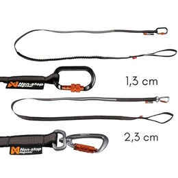 Non-stop dogwear Bungee Touring Hundeleine aus Polyester 2,8m in Schwarz oder Braun - 2,8 m – Bild 1 von 4