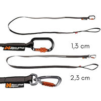 Produktbild von Non-stop dogwear Bungee Touring Hundeleine aus Polyester 2,8m in Schwarz oder Braun - 2,8 m