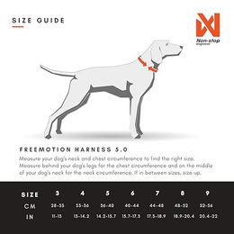 Non-stop dogwear Freemotion Harness 5.0 Hundegeschirr Y-Geschirr aus Nylon Schwarz Orange Größe 7 – Bild 1 von 6