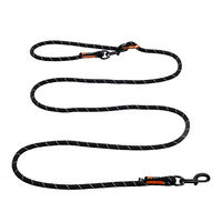 Produktbild von Non-stop dogwear Hundeleine Rock Leash Adjustable schwarz aus recyceltem Polyester - 2,5 m