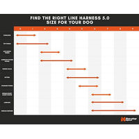 Produktbild von Non-stop dogwear Line Harness 5.0 Hundegeschirr Y-Geschirr aus Nylon Orange Größe 4