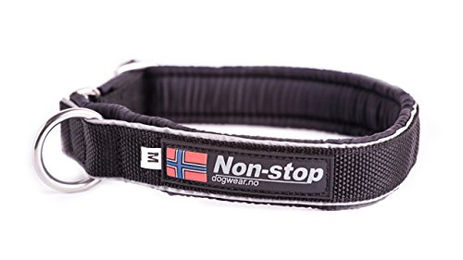 Non Stop Dogwear Polar Collar Reflektionshalsband für Hunde Welpe Schwarz Größe S aus Nylon wasserabweisend – Bild 1 von 3