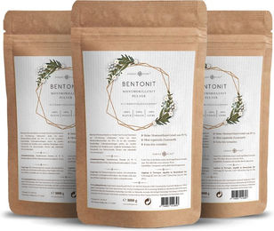 Nordic Pure Bentonit Pulver mit 95 % Montmorillonit für Magen-Darm-Unterstützung und nano-frei – Bild 1 von 3