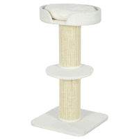 Produktbild von Northio Katzenbaum 91cm Spielbaum mit Katzenbett und Plattform in Creme mit Wolle