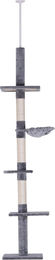 Northio Kratzbaum Deckenhoch Grau Höhenverstellbar mit Sisalsäulen 40x34x230-260cm – Bild 1 von 1