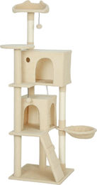 Northio Kratzbaum für Katzen 160 cm mit Hängematte, Höhle und Sisalstämmen in Beige/Creme – Bild 1 von 1