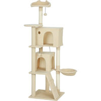 Produktbild von Northio Kratzbaum für Katzen 160 cm mit Hängematte, Höhle und Sisalstämmen in Beige/Creme