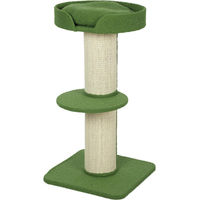 Produktbild von Northio Kratzbaum für Katzen in Grün mit Bett, Plattformen und Sisalstämmen, 91 cm
