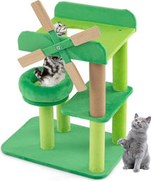 Northio Kratzbaum für Katzen in Windmühlen-Form mit Liegefläche, Plattformen und Kratzsäule aus Baumwolle – Bild 1 von 1