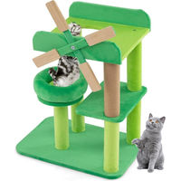 Produktbild von Northio Kratzbaum für Katzen in Windmühlen-Form mit Liegefläche, Plattformen und Kratzsäule aus Baumwolle
