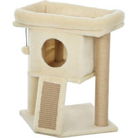Produktbild von Northio Kratzbaum für Katzen mit Jute-Kratzmatte, Bett und Spielball in Beige