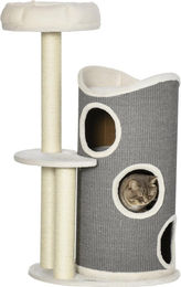 Northio Kratzbaum für Katzen mit Kratztonne und Katzenbett in Weiß-Grau 109 cm – Bild 1 von 3
