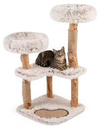 Northix Katzenbaum aus Massivholz mit Kratzstämmen aus Jute 101 cm – Bild 1 von 1