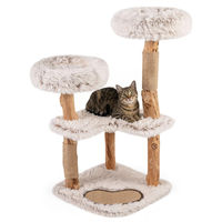Produktbild von Northix Katzenbaum aus Massivholz mit Kratzstämmen aus Jute 101 cm