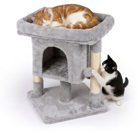 Northix Katzenbaum mit Höhle und Plattform Hellgrau 60 cm – Bild 1 von 1