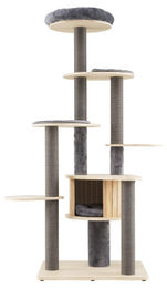 Northix Katzenbaum mit mehrstufigem Design und weichen Plattformen in Grau – Bild 1 von 1