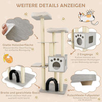 Produktbild von Northix Katzenbaum mit Plattformen, Höhle und Kratzbäumen 176 cm