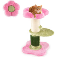 Produktbild von Northix Katzenbaum mit Plüschsitz und Sisalstamm in Rosa 69 cm