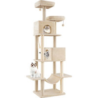 Produktbild von Northix Katzenbaum mit Sisalstämmen und 2 Höhlen in Beige