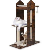 Produktbild von Northix Katzenbaum mit Sisalstämmen und Hängekugeln in Braun 120 cm