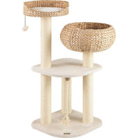 Produktbild von Northix Katzenbaum mit Sisalstämmen und Korb in Beige 104 cm
