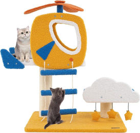 Northix Katzenkratzbaum mit Hubschrauber-Plattform, Kratzsäule und Sprungplattform – Bild 1 von 1