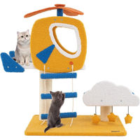 Produktbild von Northix Katzenkratzbaum mit Hubschrauber-Plattform, Kratzsäule und Sprungplattform