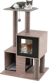 Northix Katzenkratzbaum mit Sisalstämmen in Grau und Schwarz aus Holzwerkstoff und Polyester – Bild 1 von 3