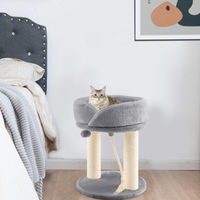 Produktbild von Northix Katzenkratzbaum mit Sisalturm und weicher Sitzfläche in Grau