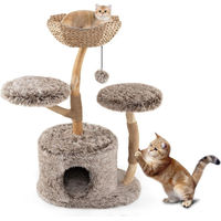 Produktbild von Northix Kratzbaum für Katzen aus Birkenholz mit Plüsch und Jute 105 cm