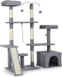 Northix Kratzbaum für Katzen aus Holz und Sisal in Grau – Bild 1 von 2
