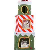 Produktbild von Northix Kratzbaum für Katzen aus Plüsch mit 3 Häuschen 120 cm