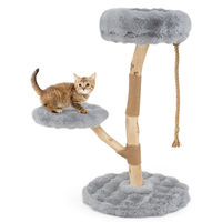 Produktbild von Northix Kratzbaum für Katzen in Grau mit Plüsch und Jute, 90 cm