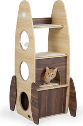 Northix Kratzbaum für Katzen in Weiß mit Sisal und Plüsch – Bild 1 von 2