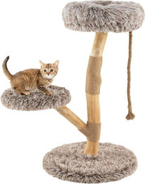 Northix Kratzbaum für Katzen mit 3 Plüschplattformen und Jutestämmen aus Holz und Plüsch 90 cm – Bild 1 von 2